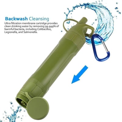 Camping Water Filter, Bovon 2017 New Portable Emergency Carbon Water Straw Purifier - $9.95 + Free S/H over $25 (Free S/H over $25)