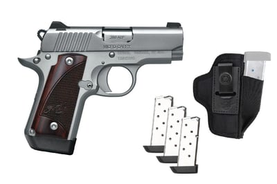 Kimber Micro 380 ACP Stainless Ready to Carry Package with Three Magazines and DeSantis Pro Stealth Holster - $699