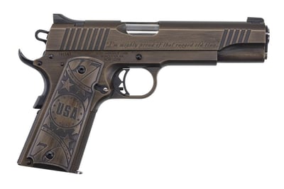 Auto-Ordnance 1911 Old Glory Edition Bronze .45 ACP 5" Barrel 7-Rounds Engraved - $1347.99 ($9.99 S/H on Firearms / $12.99 Flat Rate S/H on ammo)