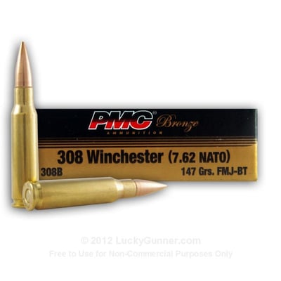 PMC 308 147 gr FMJ-BT 7.62x51 500 Rounds - $445 