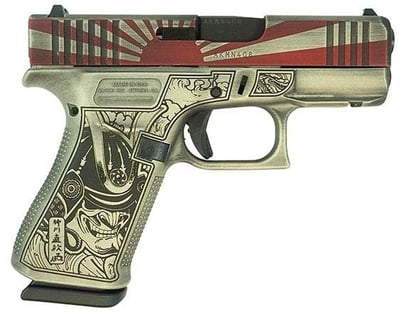 Glock 43x 9mm 10 + 1 Capacity 3.4 " Barrel Custom " Rising Sun Bushido " Battle Worn - $571.19 ($14.99 flat rate shipping)