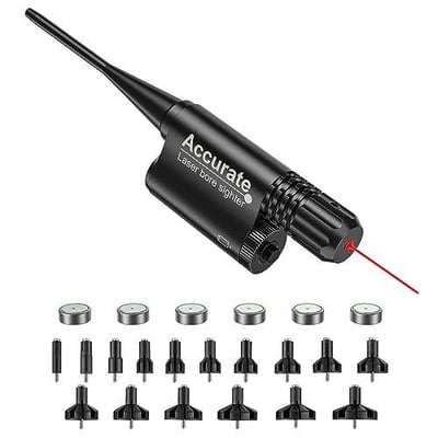 EZshoot Bore Sight Kit Red or Green Laser for 0.17 to 12GA Caliber - $13.99 w/code "PXF4P27D" + $9 Prime discount + FREE Shipping