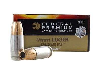 Federal Premium Ammunition 124 Grain 9mm Luger HST JHP 1000 Rnd - $548.99 (Free S/H)