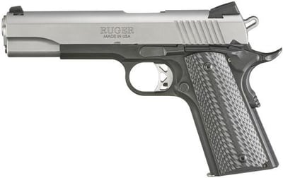 Ruger SR1911 45 ACP 5" Barrel 8+1 Rounds 3-Dot Adjustable Novak Sights Stainless - $499.99 