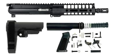 Pistol Build Kit - BG Complete 9" .22LR Upper Receiver 7" M-LOK HG SB Brace BN LPK - $335.16 w/code "GOLD20" 
