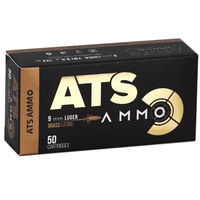 ATS 9mm Luger Ammo 124 Grain Full Metal Jacket - $11.75