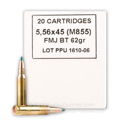 Prvi Partizan 5.56x45 62 Grain FMJBT M855 1000 Rounds - $300.00