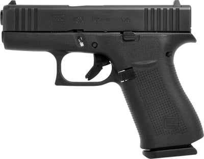 Glock 43X 9mm 3.41" 10 Round Fixed Sights Austrian Black - $448 