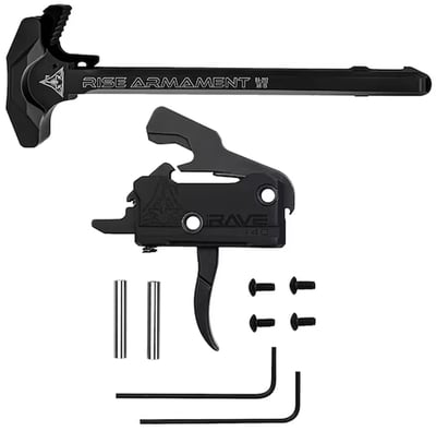 Rise Armament RAVE 140 Curved Trigger + RA-212 Charging Handle Combo - $129.95 
