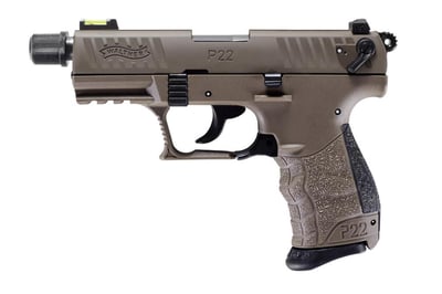 Walther P22Q 22 LR Rimfire Pistol with Flat Dark Earth Finish and Threaded Barrel - $259.99 (Free S/H on Firearms)