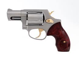 Taurus 85 .38 Spl 2" Stainless/gold, Rosewood Grips - $401