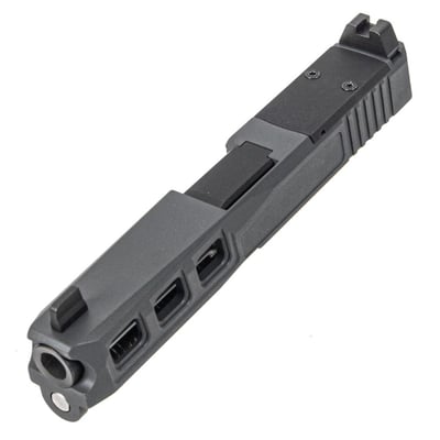 PSA Dagger Complete SW3 RMR Slide Assembly With Non-Threaded Barrel, Extreme Carry Cut, & Ameriglo Lower 1/3 Co-Witness Sights, Gray (Rear Sight Rear) - $179.99
