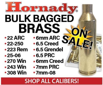 Hornady Bulk Bagged Brass @ Midsouth Shooters Supply