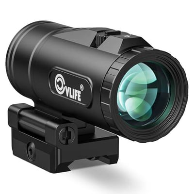 CVLIFE WildHawk 5X Red Dot Magnifier with Flip-to-Side Mount for 21mm Picatinny Absolute & Lower 1/3 Co-Witness, 1500G Shockproof IPX7 Waterproof - $153.99 w/code "PALLY8UT" + FREE Shipping