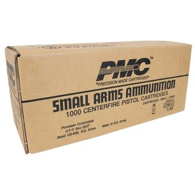 PMC Bronze Handgun Ammunition .380 ACP 90 gr FMJ 920 fps 1000/ct - $339.99