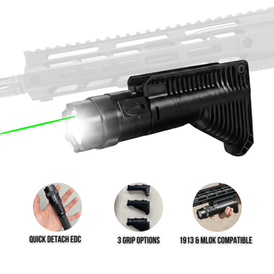 AGC AR-15 Triangle Grip Light + Green Laser Combo - 1600LM USB-C Rechargeable Tactical Flashlight - $149.99 w/ GD35 (35% OFF)