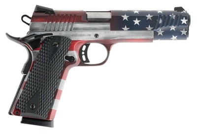 Citadel CIT45FSPUSA 1911-A1 USA 45 ACP 5" 8+1 American Flag Cerakote Black G10 Grip - $898.99