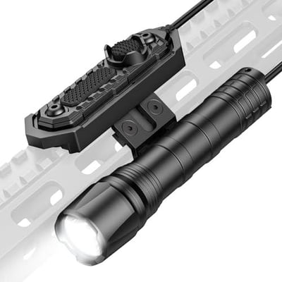 EZshoot 1800 Lumens Light with Remote Pressure Switch Compatible with M-Rail, IPX7 Waterproof Rechargeable with Strobe Mode - $26.59 w/code "YLX276GK" + $12 off Prime discount + FREE Shipping