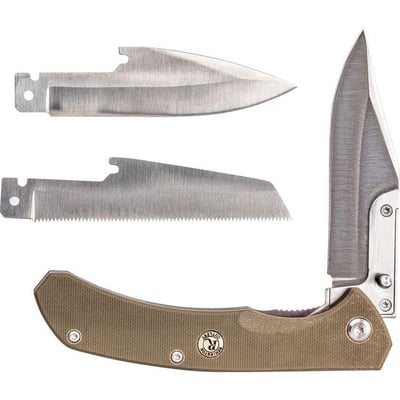 Remington RXB Liner Lock Folding Knife 4.5" Closed- Includes Changeable Blades - with Sheath (OD Green) - $10 (Free S/H)