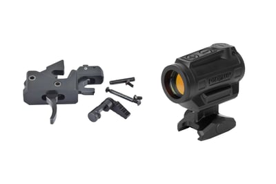 Partisan Triggers Disruptor AR-15 3 Position Drop In Forced Reset Trigger Black + Holosun ARO Advanced 2 MOA Red Dot Rifle Enclosed Sight - $349.95