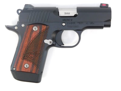 KIMBER Micro 9 RTC 9mm 3.15" 7rd Pistol KimPro II Black w/ Rosewood Grips - $583.99 (Free S/H on Firearms)