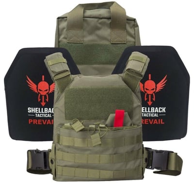 Shellback Tactical Defender Active Shooter Kit with Level IV Plates Ranger Green - $319.99 shipped w/code "pin20lg2019"