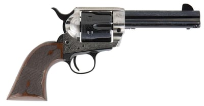 Cimarron PP410LSFW Frontier Pre-War 1896-1940 45 Colt (LC) 6 Round 4.75" Blued Old Silver Engraved Checkered Walnut Grip - $578.82 