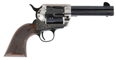 Cimarron PP410LSFW Frontier Pre-War 1896-1940 45 Colt (LC) 6 Round 4.75" Blued Old Silver Engraved Checkered Walnut Grip - $563.74 