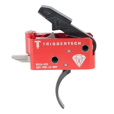 TriggerTech AR15 Diamond Pro Curved Blk/Red Two Stage Trigger AR0-TRB-14-NNP - $233.22 