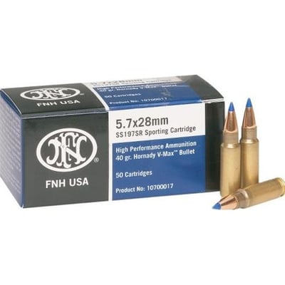 Federal FNH SS197SR 5.7x28mm Ammo FN 40 Grain Hornady V-Max - $33