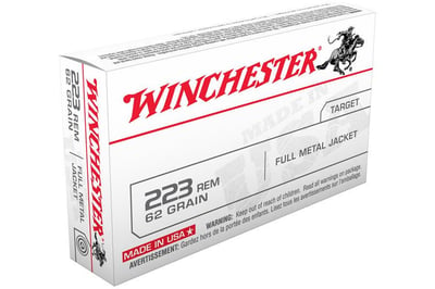 Winchester White Box Ammo 223 Rem 62 Grain FMJ 20 Rounds - $9.99