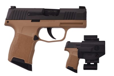 SIG SAUER P365 9mm 3.1" 10rd Optic Ready Pistol w/ XRAY3 Night Sights & Holster FDE - $518.65 (Add To Cart) 