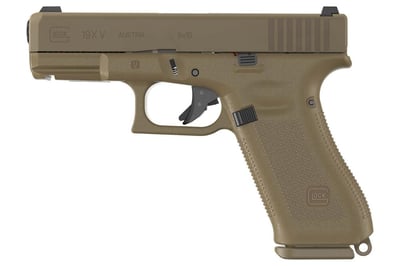 Glock 19X V 9mm Flat Dark Earth (FDE) Semi-Auto Pistol - $534.99 (Email Price)
