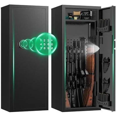 10-15-Gun Capacity Rifle Safe with Quick Access Digital Keypad - $119.99 + $19.99 Shipping