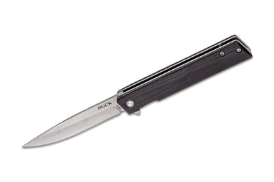Buck Knives 256 Decatur 3-1/2" Folding Flipper Knife - Black G10 Handles - 0256BKS-B - $29.99 (FREE Shipping over $50)