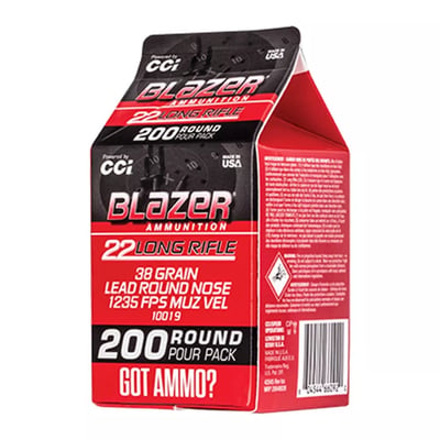 Blazer 22 Long Rifle Rimfire Ammunition 200 Round Pack - $15.99 