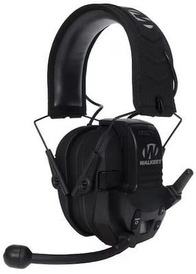Walker's Razor Slim Low Profile Electronic Ear Muffs Black with Free Walkie Talkie - $46.76 (Free Shipping on $100+ Orders)