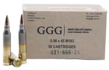 GGG M193 5.56x45mm 55-Gr. FMJ 600 Rnds - $309.99