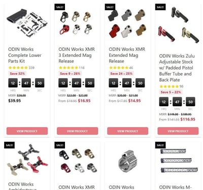 Get 17% off ODIN Works Parts & Accessories @ AR15Discounts