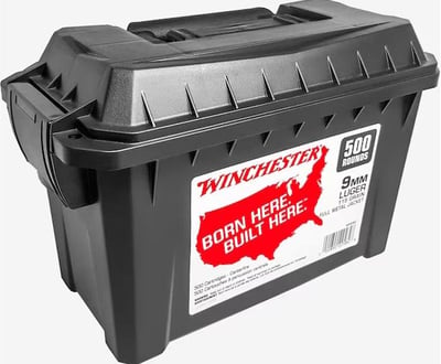 Backorder - Winchester White Box USA 9mm Luger Ammo 115 Grain Full Metal Jacket - $244.99 (Free Shipping on $100+ Orders)