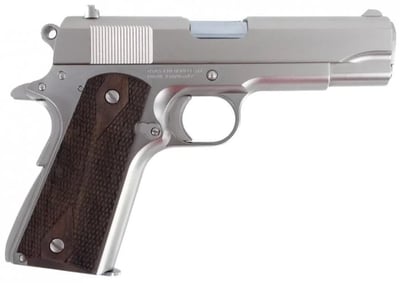 TISAS 1911 A1 Tank Commander 4.2" 7rd - Nickel / Wood - $399.99 (Add To Cart)