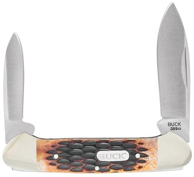 Buck Knives Canoe Pocket Knife 2.5" Spear Point 420J2 Satin Blade Jigged Bone Handle Bone - $14.99 (Free Shipping on $100+ Orders)