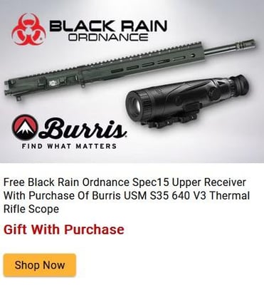 Free Black Rain Ordnance Spec15 Upper with Purchase of Burris USM S35 640 V3 Thermal Scope