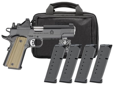 Springfield 1911 Operator AOS Gear Pac .45 ACP 5″ 8rd Pistol, Viridian RFX11 Optic, 4 Mags, Range Bag - $1149 