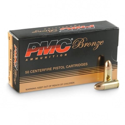 PMC Bronze 9MM 115 Grain FMJ 50 Rnd - $16.95
