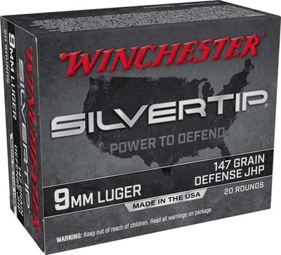 Winchester Ammo Super-X 9mm Luger 147 gr Silvertip Hollow Point 500 rounds - $248 (Free S/H)