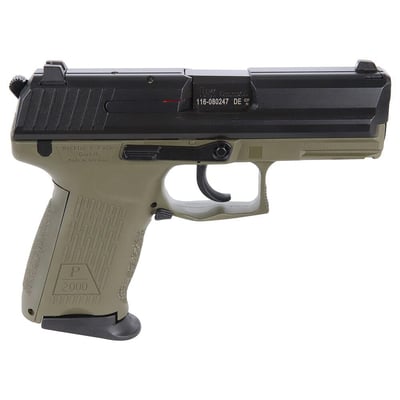 HK P2000 V3 9mm 3.66" Bbl DA/SA OD Green Pistol w/(2) 13rd Mags - $580.55 (Free Shipping over $250)