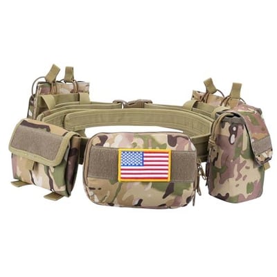 40% off 7 in 1 Duty Belt with Accessories Pouches Utility Belt for Outdoor Sport Black w/code G5QBLI5L - $21.59 + FREE Shipping