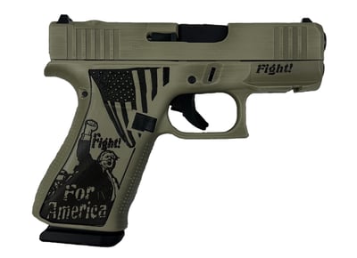 Glock 43X MOS Distressed Verde Trump 9mm 3.4" Barrel 10 Rnd - $599.99 (Free S/H on Firearms)