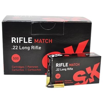 SK Rifle Match 22 LR 40 Grain 500 Round Brick - $114.99